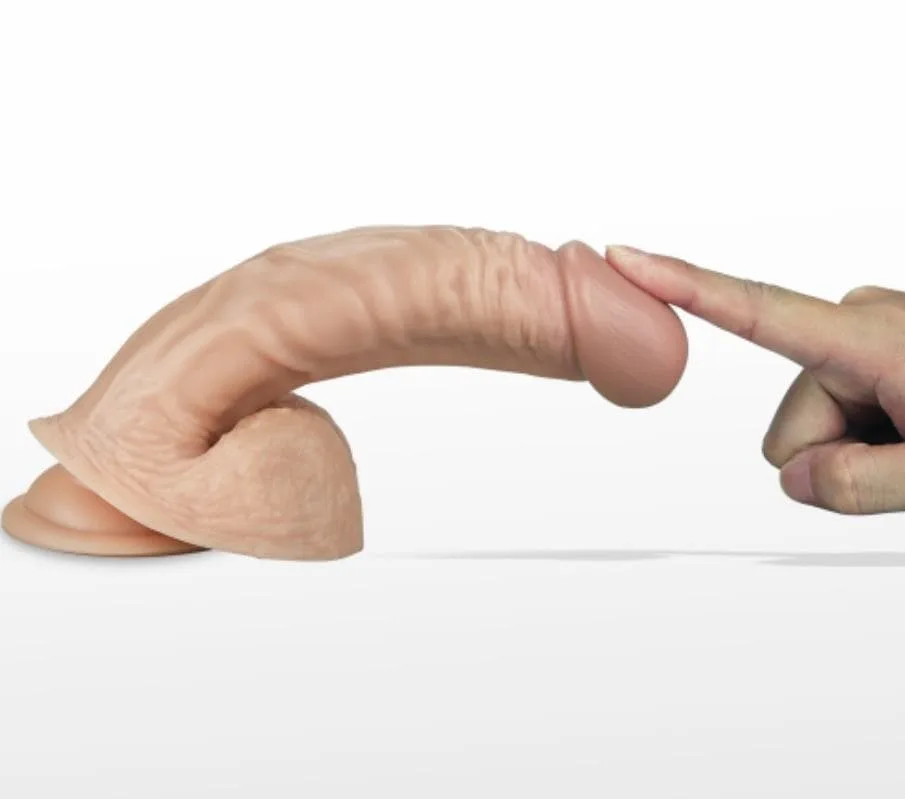 DV56B Curved Strong Vibrating Suction Male Realistic Dildo — Powerful Vibration with Easy Operation