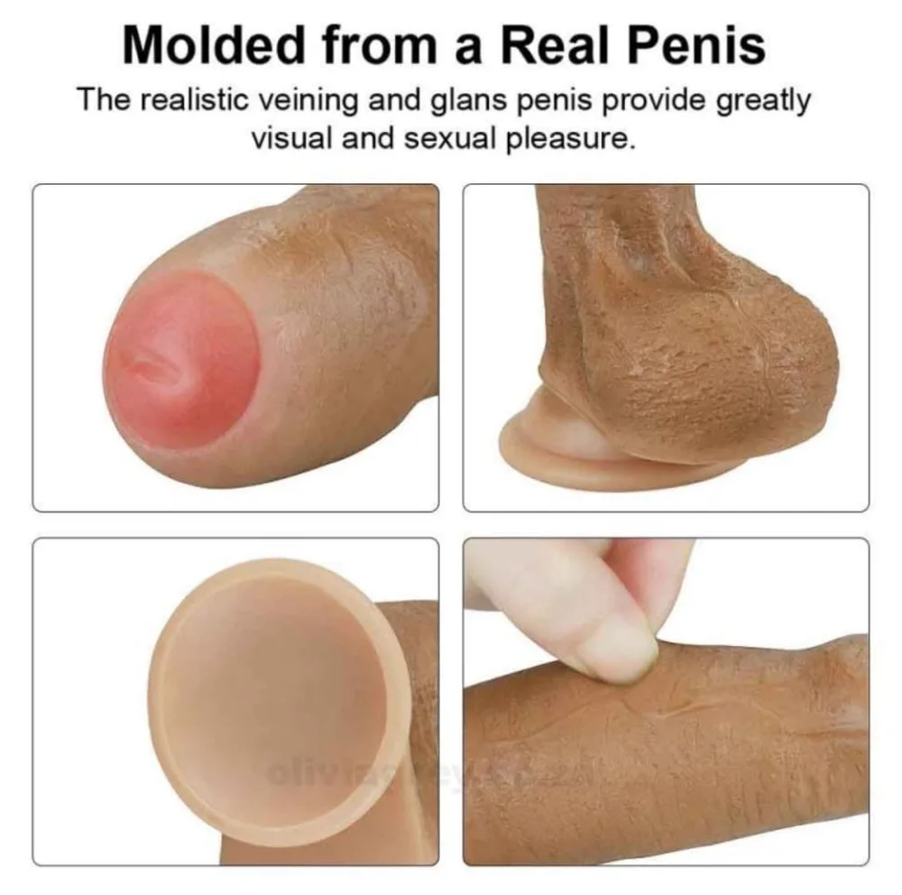 DV58C Wall-Mount Realistic Silicone Dildo for Female Orgasm — hình 5