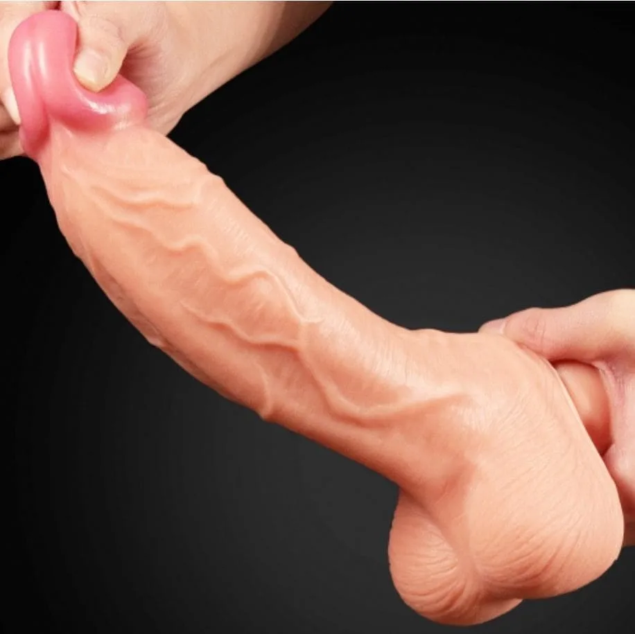 DV58K Large Veined Soft Female Dildo Vibrator — Versatile and Waterproof for Creative Play