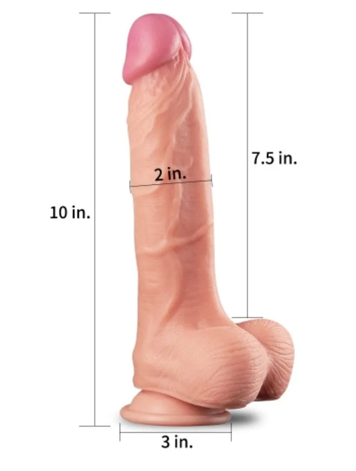 DV58K Large Veined Soft Female Dildo Vibrator — Impressive Size for Maximum Stimulation