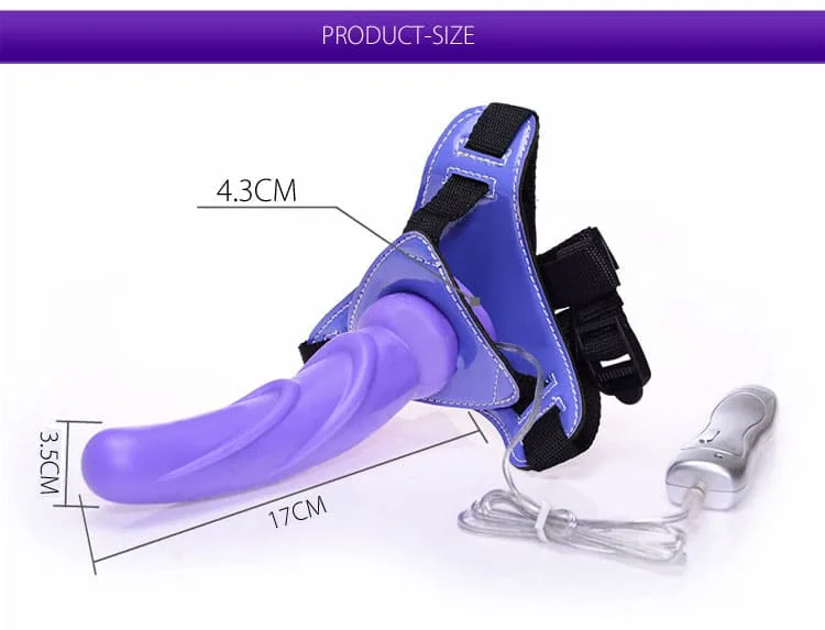 DV65 Adjustable Strap-On Vibrating Dildo Lesbian Play — Perfect Dimensions & Powerful Vibration