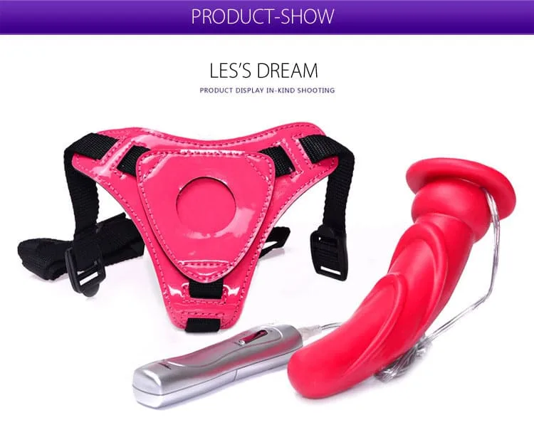 DV65 Adjustable Strap-On Vibrating Dildo Lesbian Play — Designed for Lesbian Couples & Couples Exploring New