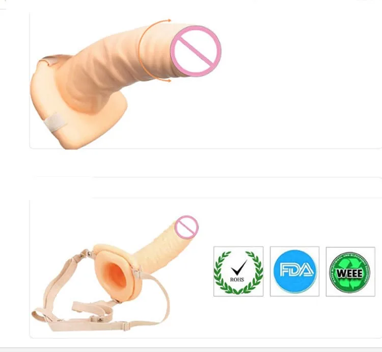 DV65P Hollow Strap-On Dildo for Male Couples — Simple to Use and Maintain