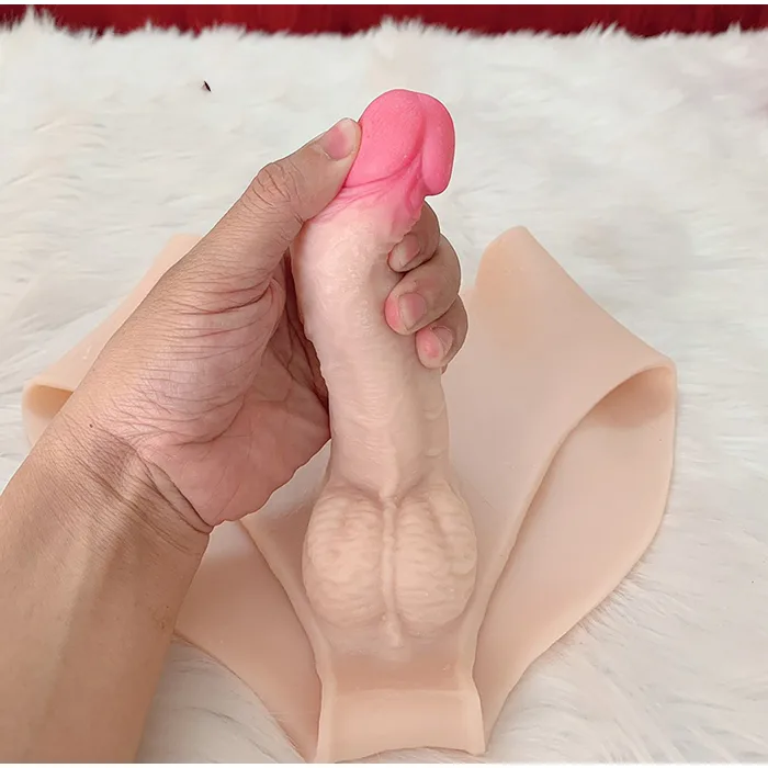 Silicone strap-on dildo, unisex pleasure, soft and real feel — hình 5