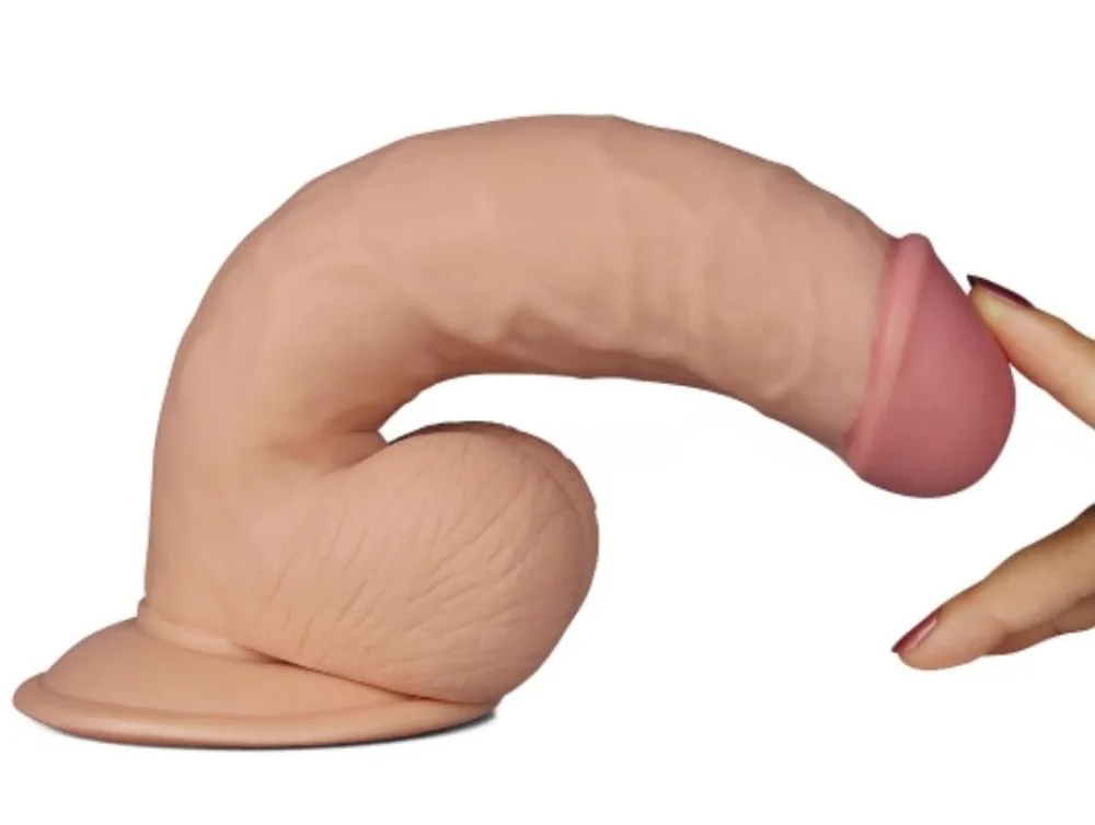 DV68A Large 10 Mode Vibrating Penis Dildo Ultra Soft TPE — Easy to Use & Maintain