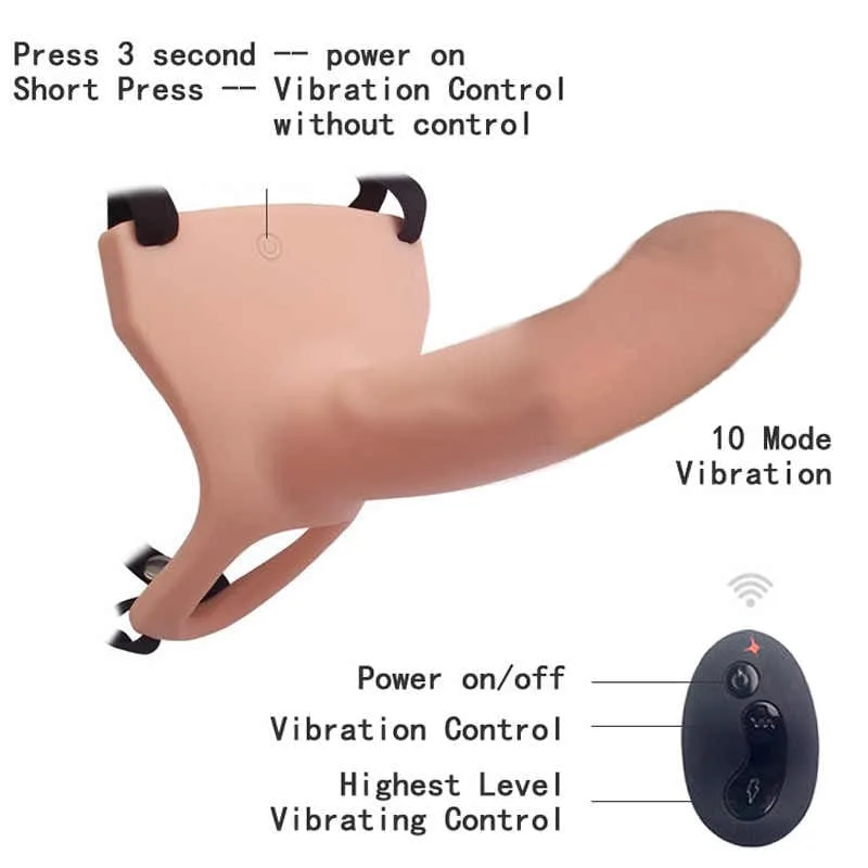 DV70 Hollow Strap-On Vibrating Remote Control Rechargeable — Elevate Intimacy with Confidence