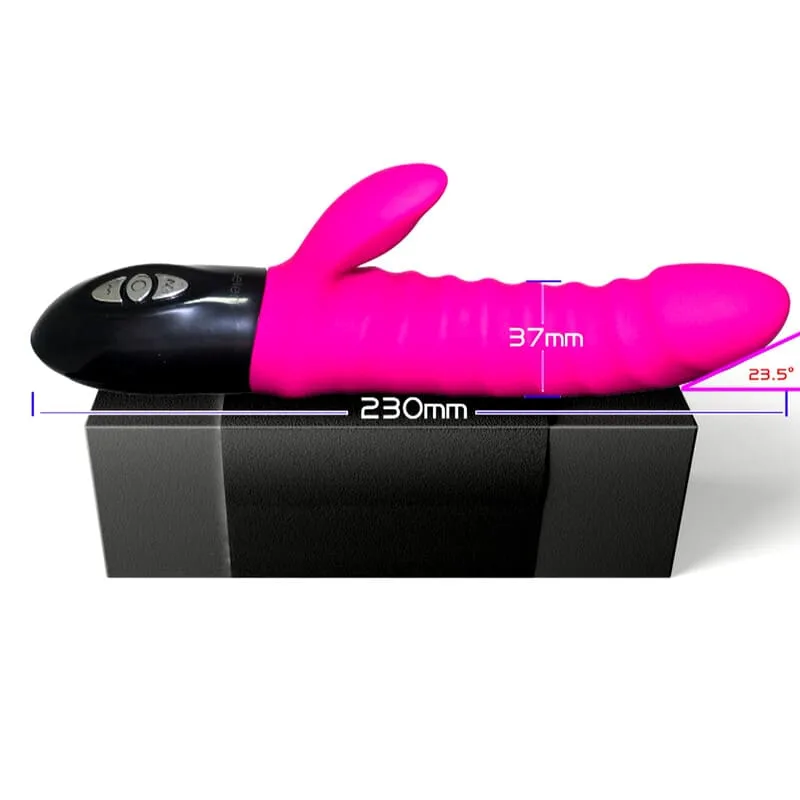 DV72B Premium Heated Vibrating Thrusting Dildo with Ridges — Whether you seek solo enjoyment or want to spice up your