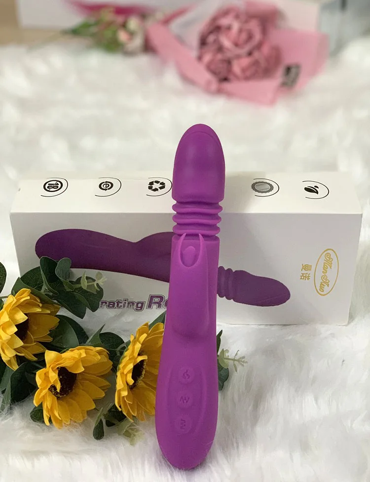 Silicone ABS Handheld Heating Thrust Vibrator for Women — hình 2