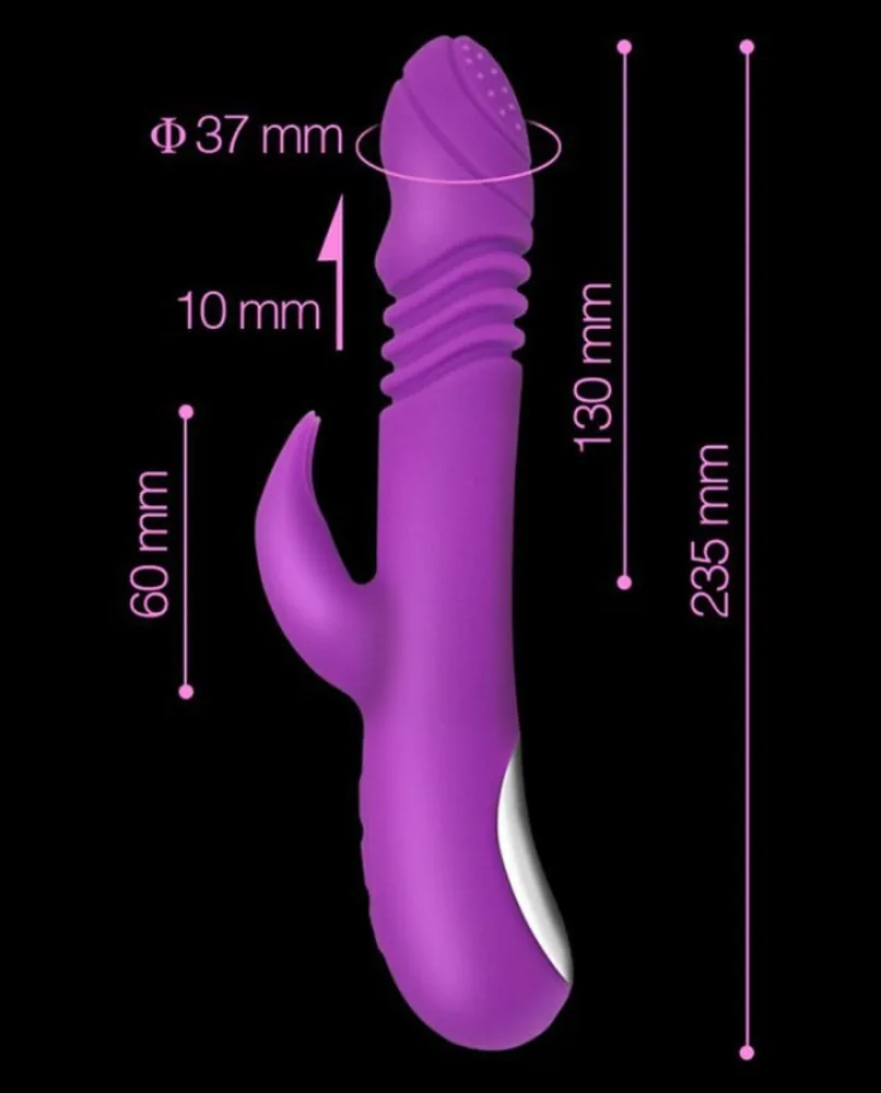 DV73 Premium Vibrating Thrusting Dildo Female Pleasure Toy — hình 2