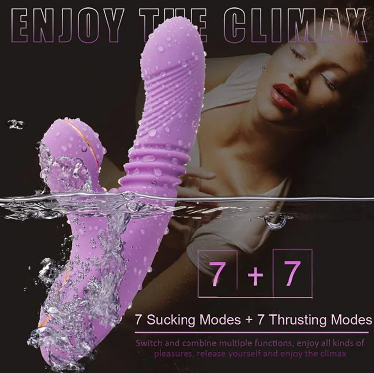 Multi Function Vibrating Thrusting Suction Heating Silicone — hình 10