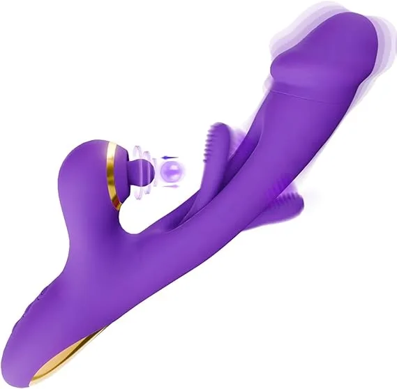 G-Spot Licking Tongue Vibrating Dildo 25cm Silicone — hình 2