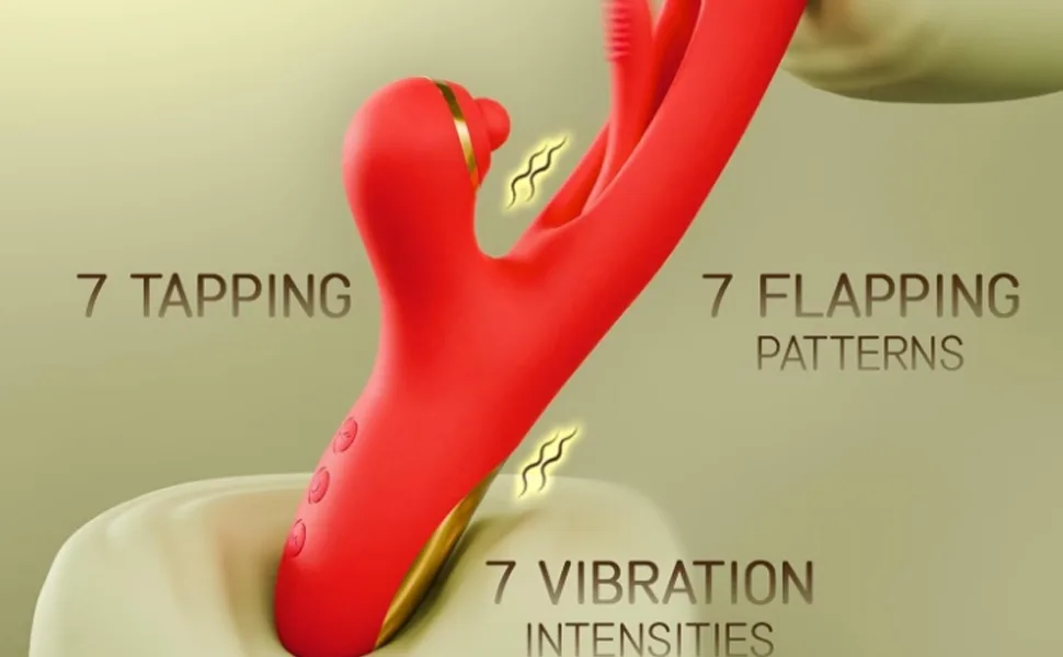 G-Spot Licking Tongue Vibrating Dildo 25cm Silicone — hình 7