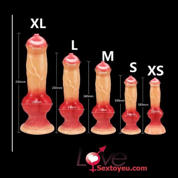 Ultra-Soft Dog Design Silicone Dildo Realistic Pleasure — Multiple Sizes to Choose From