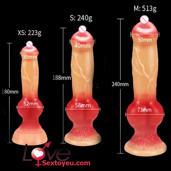 Ultra-Soft Dog Design Silicone Dildo Realistic Pleasure — hình 7