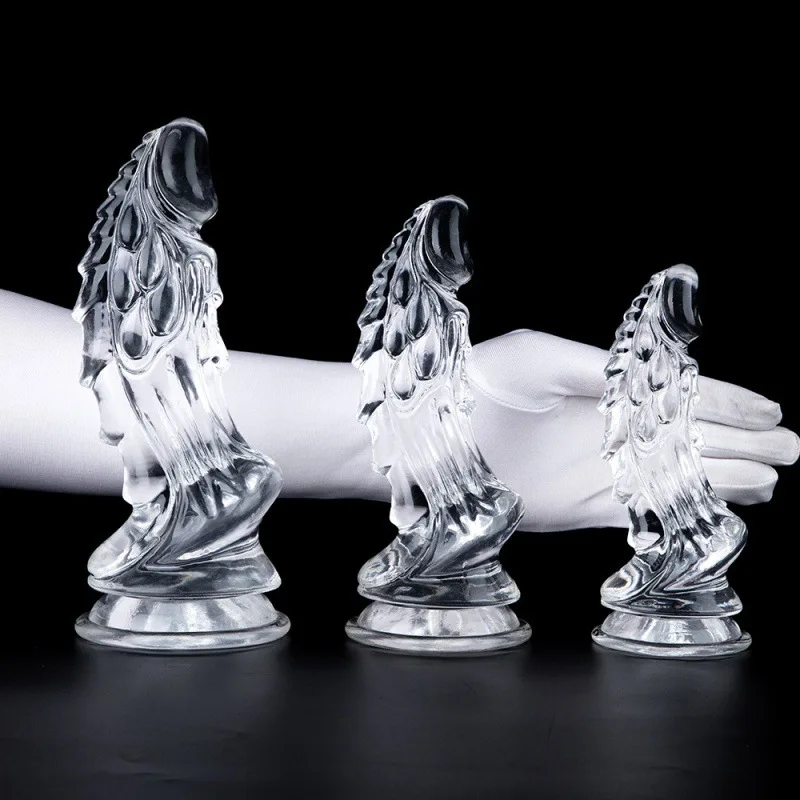 Transparent Dragon Dildo Available Sizes Soft Flexible — Convenient and Discreet Delivery