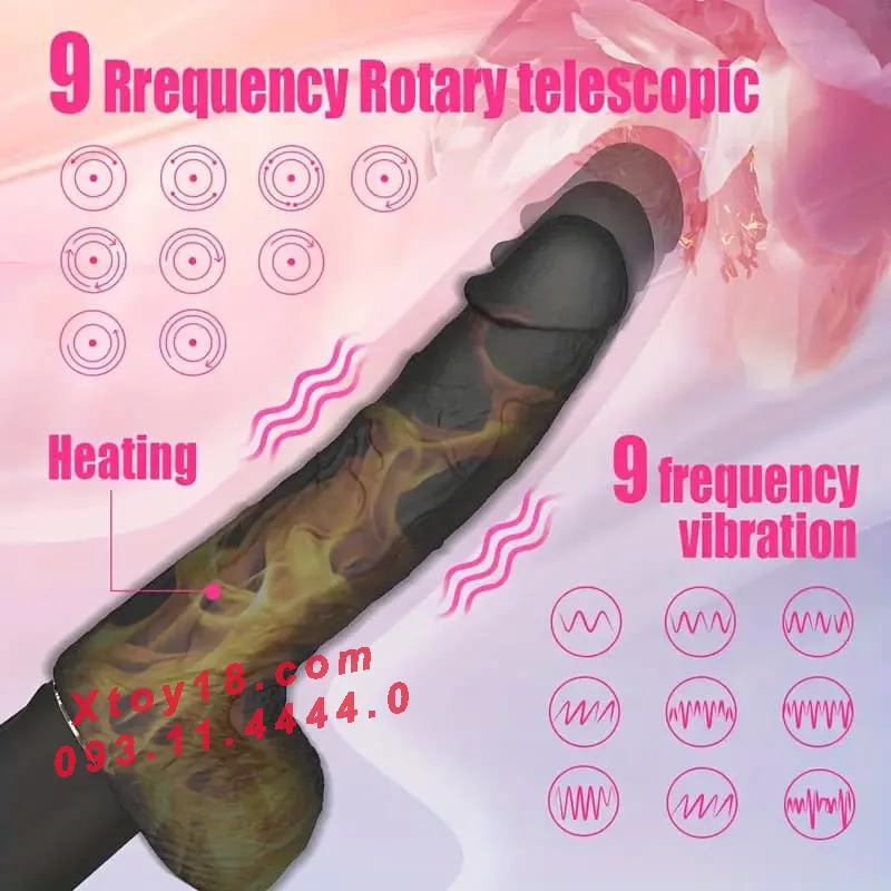SHANDE Suction Base Multifunction Rotating Vibrating Dildo — hình 4