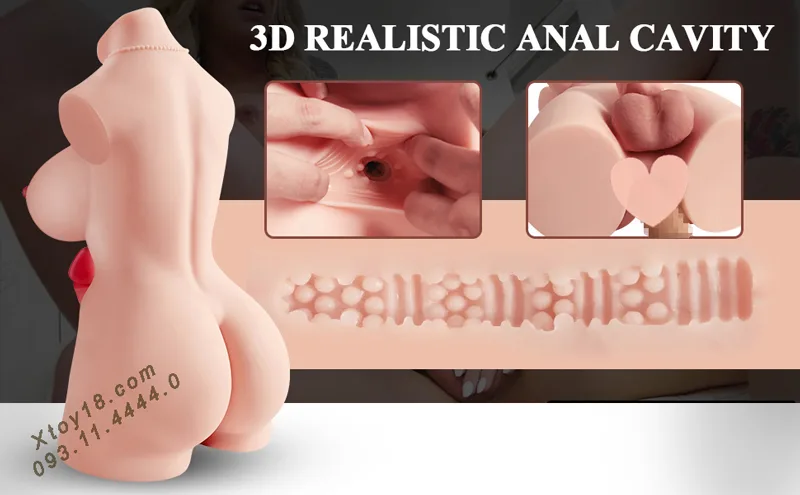 3D Partial Female Sex Doll White Silicone Soft — hình 12