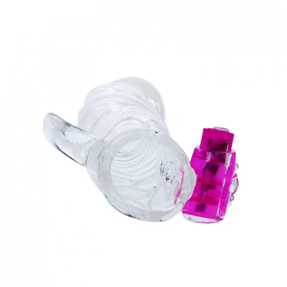 Penis Sleeve Ribbed Vibrating Condom Enhance Sexual Pleasure — hình 5
