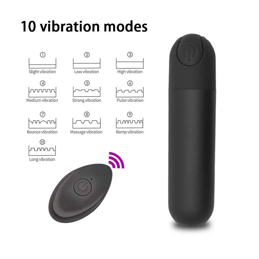 Mini Egg Vibrator 10 Modes Wireless Remote Rechargeable — hình 2