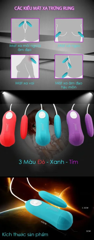 Xuanai Mini Vibrating Egg Silicone 10-Mode Body & Intimate — hình 2