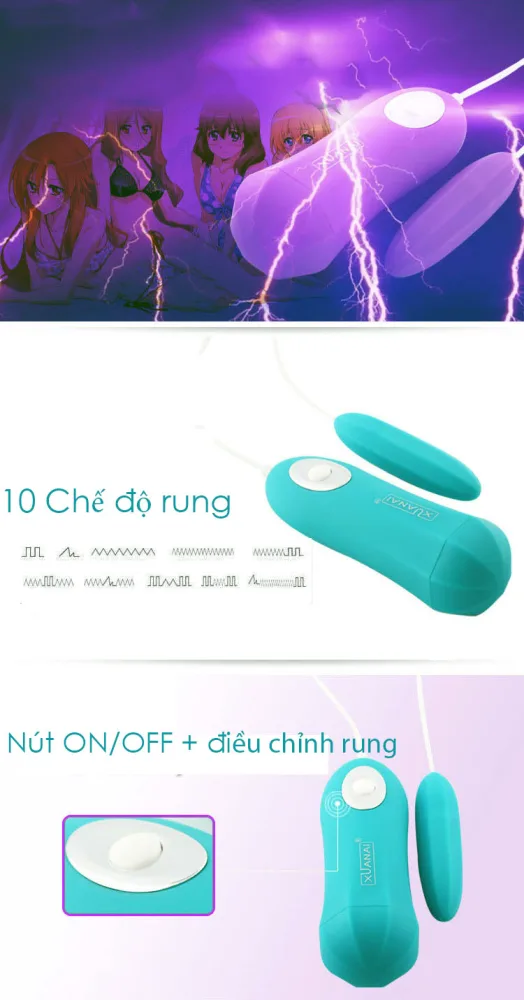 Xuanai Mini Vibrating Egg Silicone 10-Mode Body & Intimate — hình 3