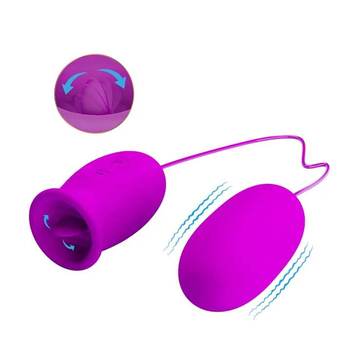 EG30E Dual Head Licking Tongue Clitoris Nipple Vibrator — Versatile Features for Endless Fun