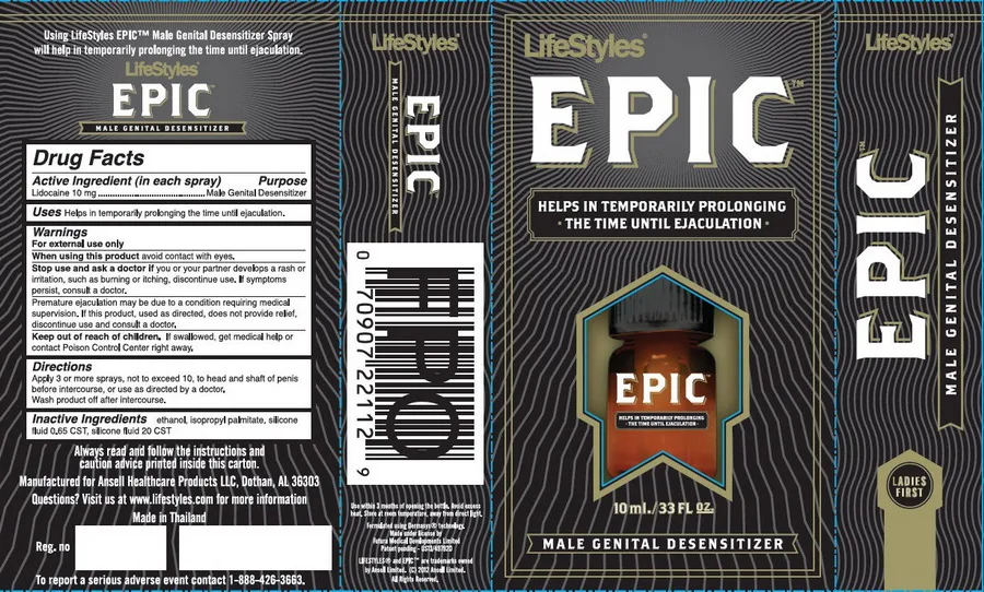 LifeStyles Epic Spray Germany Delay Spray No Smell 10ml — hình 3