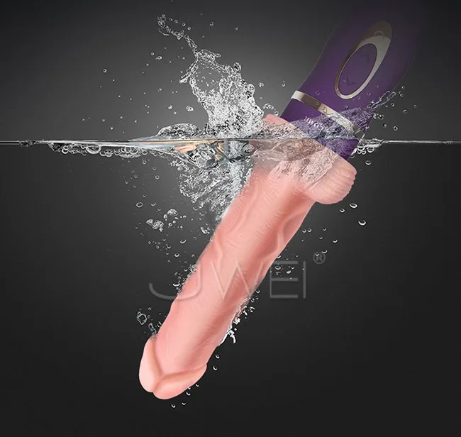 Erocome Heated Rumble Soft Silicone Vibrating Dildo — hình 24