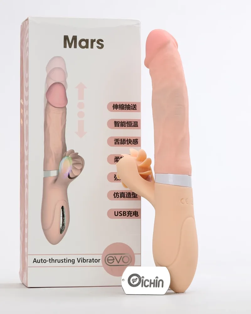 Evo Mars Soft Silicone Heated Licking Vibrator, Premium Piv — Crafted from ultra-soft, smooth silicone, this advanced