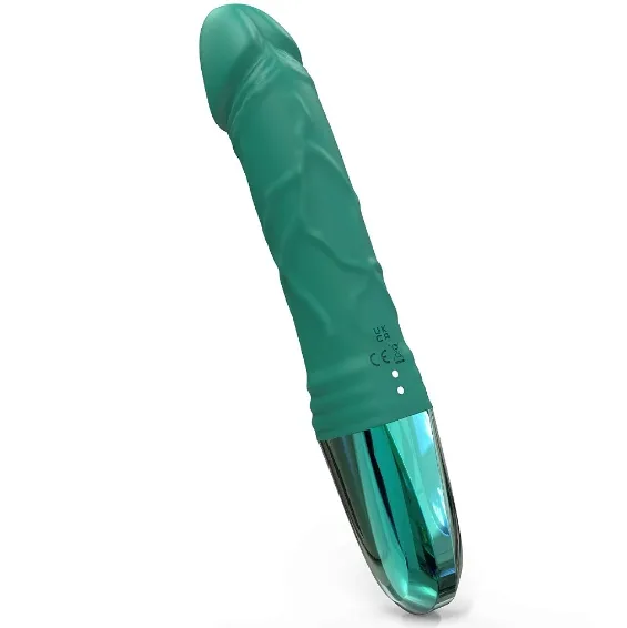 Lesley premium vibrating dildo, 19.5cm medical grade — hình 14