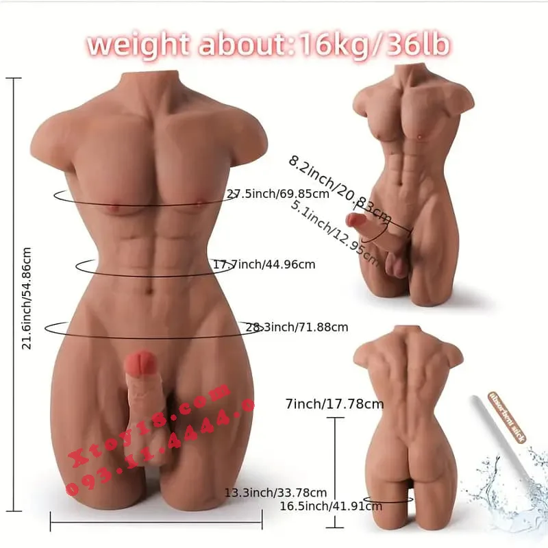 3D Large Realistic Half Body Love Doll Soft Silicone — hình 10