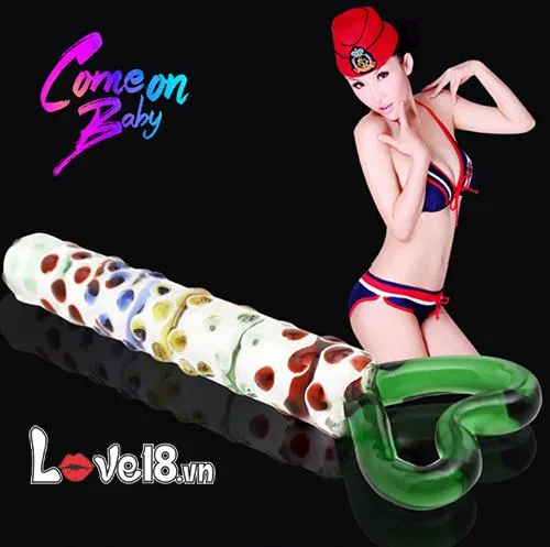 Glass Heart Handle Erotic Massage Wand Transparent — hình 3