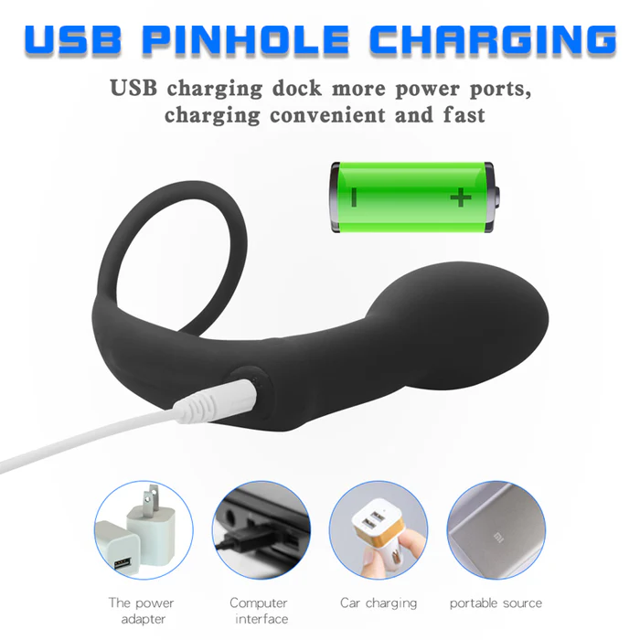 Anal Stimulator Ring 10 Mode Cock Ring Male Pleasure Toy — hình 5