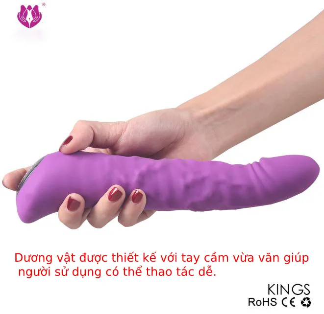 HANE Silicone Vibrating Rotating Dildo – 9 Speed Modes — hình 3