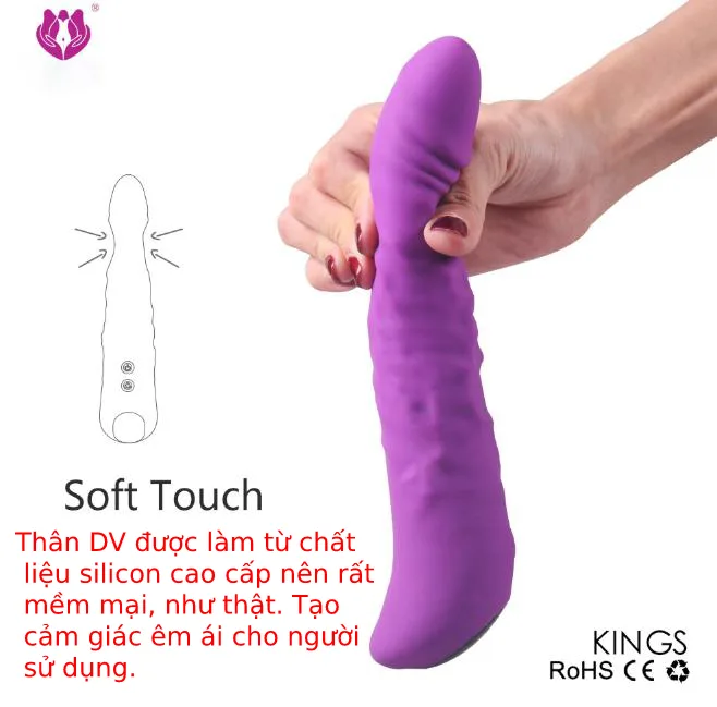 HANE Silicone Vibrating Rotating Dildo – 9 Speed Modes — Elegant and Practical Packaging