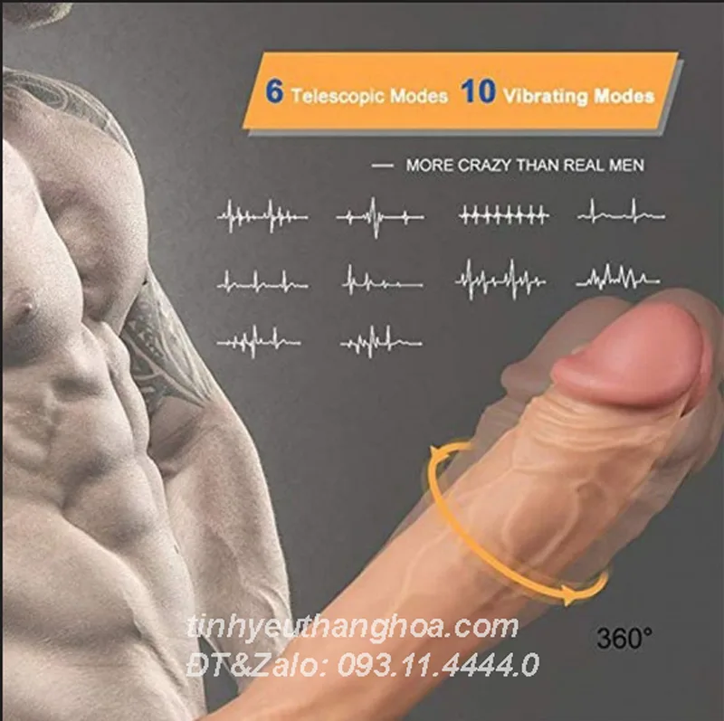 Multi-Function Silicon Rotating Heating Penis Dildo 27.5cm — hình 5