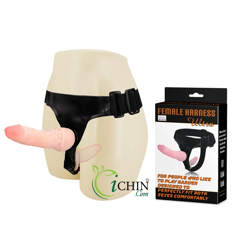 Double Ended Female Harness Les Strap-On Soft Leather — hình 3