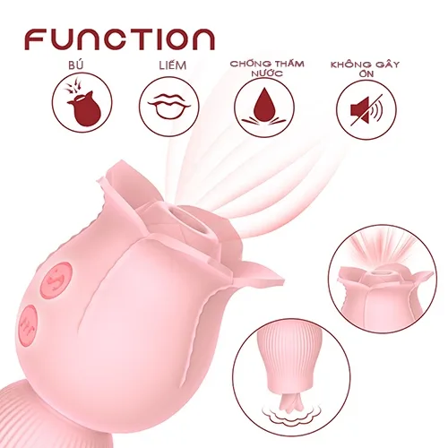 Rose Licking Vibrator Unique Powerful Clitoral Massager — hình 2