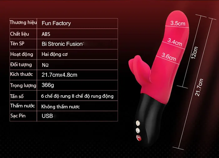 Premium German Strong Vibrating Thrusting Dildo – Fun Fusion — hình 5
