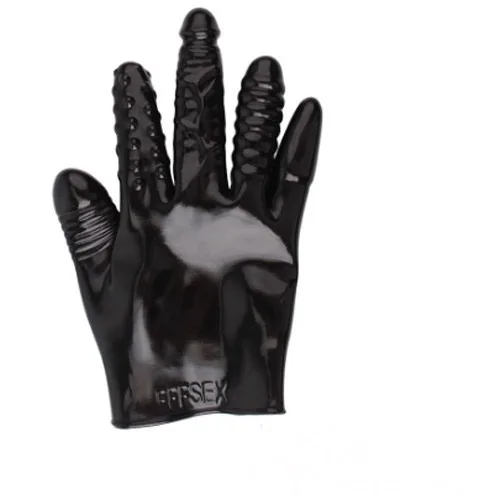 USA High-Grade Silicon Ribbed Gloves G-Spot Anal Stimulator — hình 2
