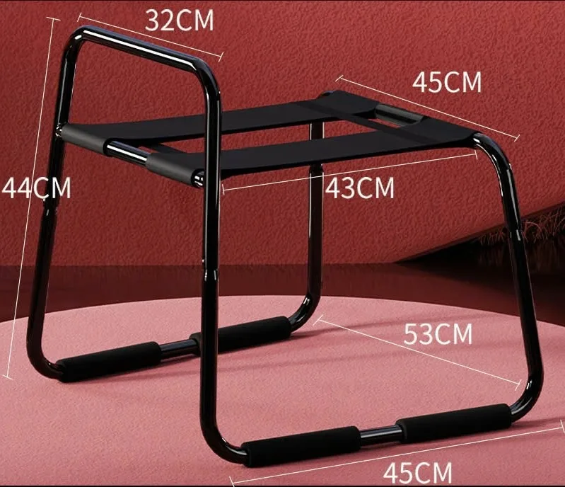 Female Masturbation Chair with Armrest Metal Fabric Easy Use — Compact and Robust Design for Maximum Comfort