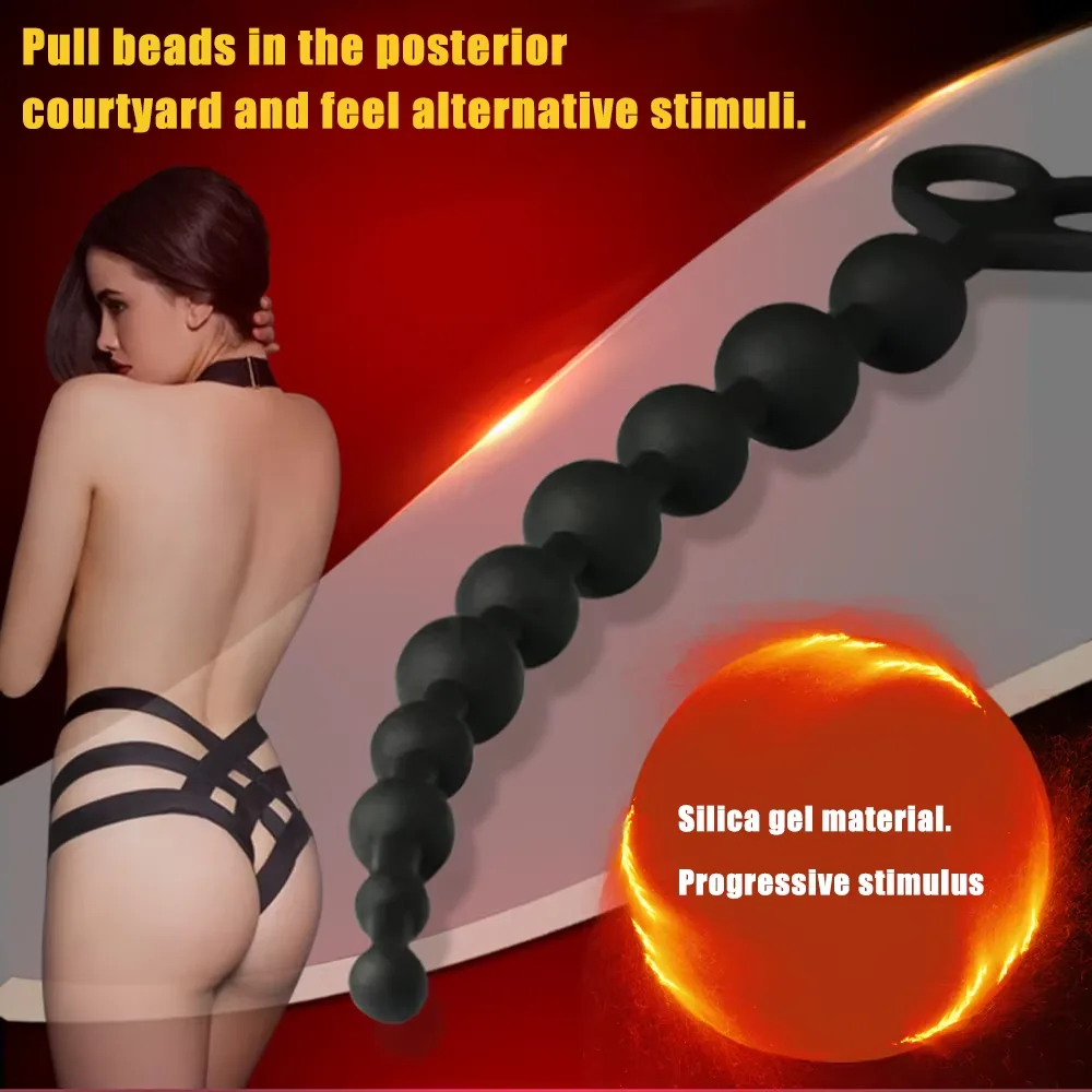 Beaded Anal Plug Beginner Friendly Silicone Prostate — Ergonomic Beaded Design for Ultimate Satisfaction