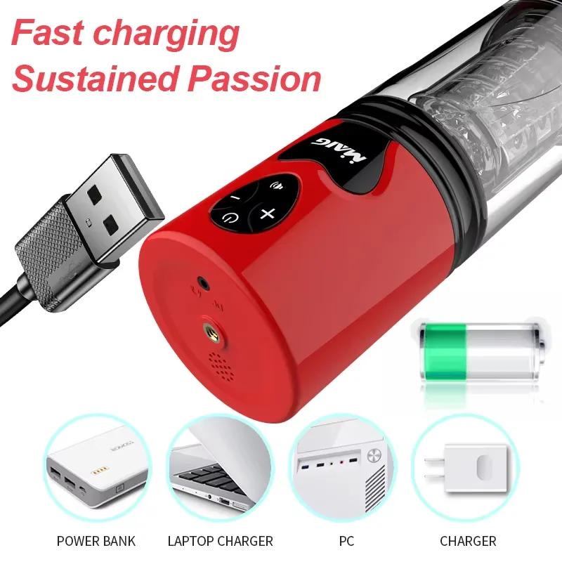 Mgic Male Masturbator 5 Speed USB Rechargeable Silicone — Easy Operation and Rechargeable Design