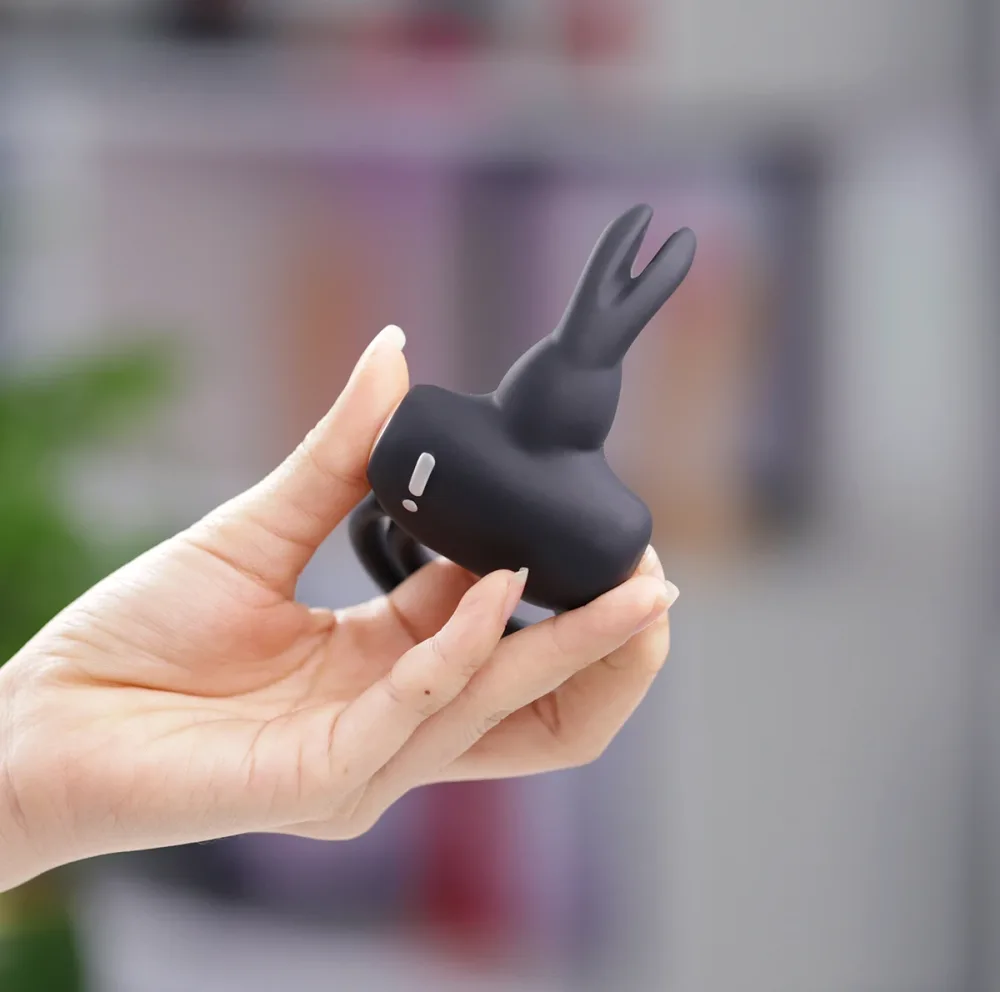 Happy Rabbit Cock Ring Vibrating Silicone Bunny Ears 3 — Unique Bunny Ear Design for Added Stimulation