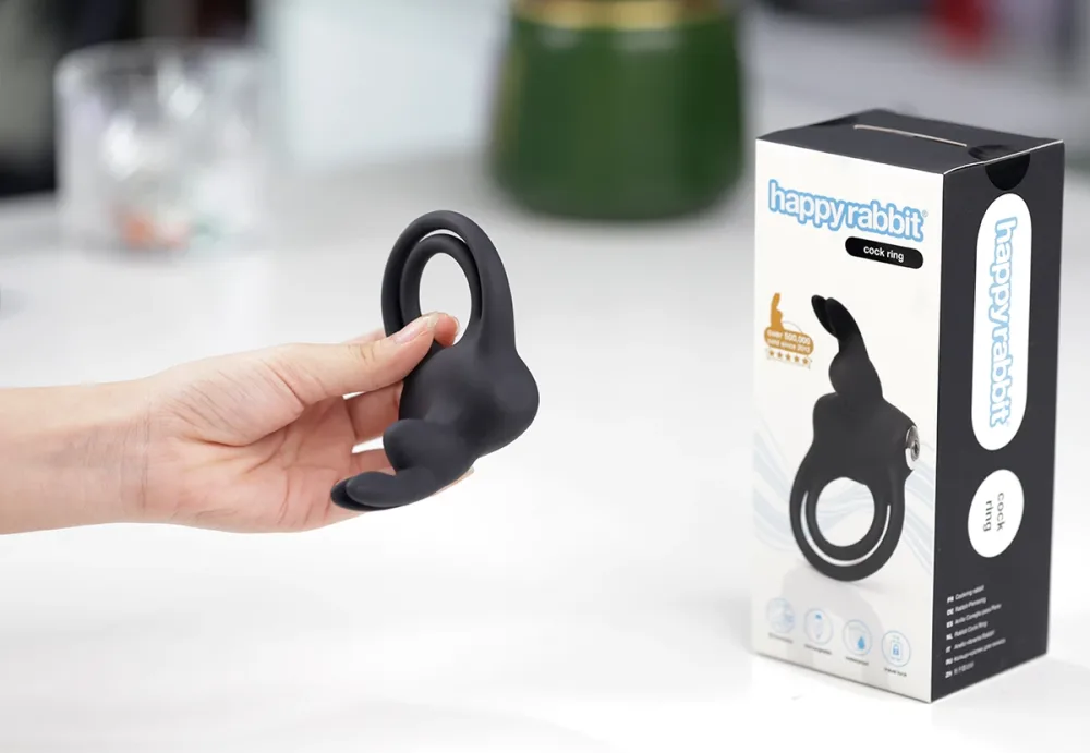 Happy Rabbit Cock Ring Vibrating Silicone Bunny Ears 3 — Premium Silicone Material: Soft, Stretchy & Safe