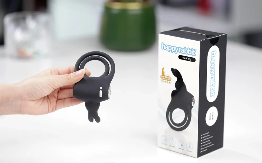 Happy Rabbit Cock Ring Vibrating Silicone Bunny Ears 3 — hình 4
