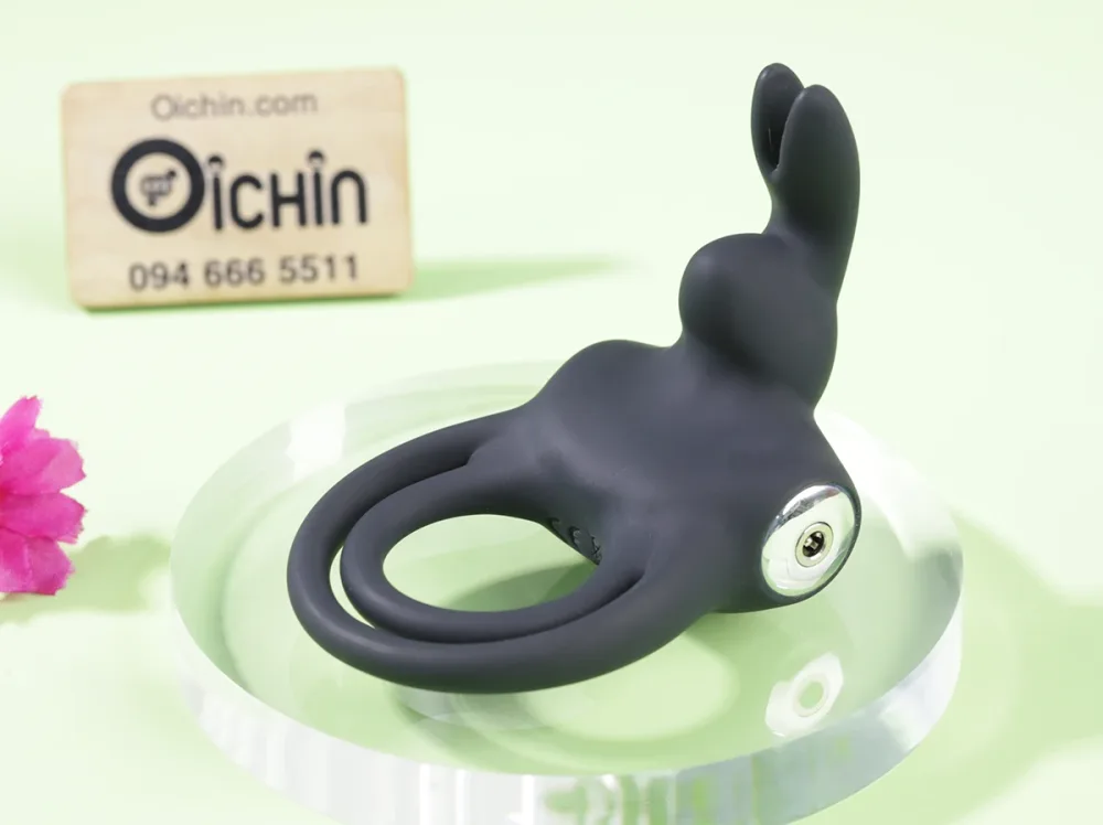 Happy Rabbit Cock Ring Vibrating Silicone Bunny Ears 3 — Versatile Vibration Modes with 3 Speeds & 9 Patterns