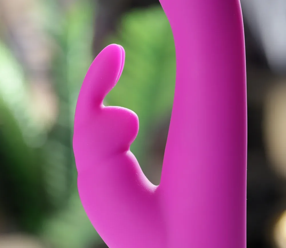 Happy Rabbit Curve Purple Dual Motor Vibrator 15 Modes — This seamless control ensures your focus remains on