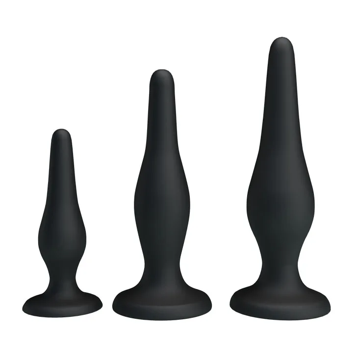 Soft Mini Anal Plug Set 3pcs HM02C Prostate Massage Silicone — Versatile and Inclusive Use