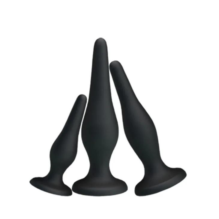 Soft Mini Anal Plug Set 3pcs HM02C Prostate Massage Silicone — hình 7